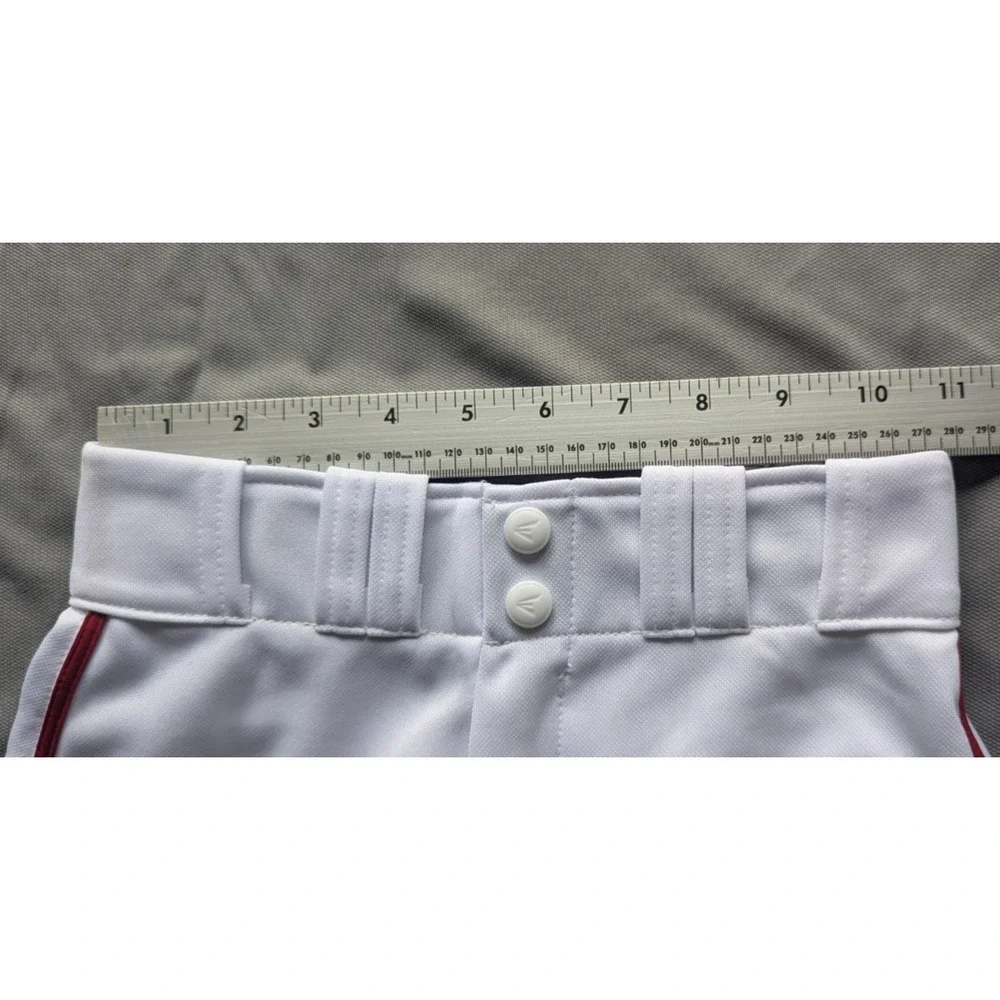 Easton Rival+ Youth Piped Pant | White/Red | Youth Small Waist 23-25